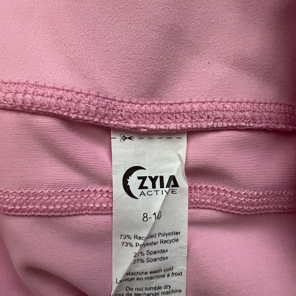 ZYIA Prism Pink Pocket Light n Tight Hi-rise Crop 17" leggings size 8-10 - Picture 3 of 3